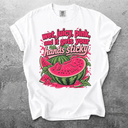 Pink Watermelon Retro Fruit Unisex Graphic T Shirt