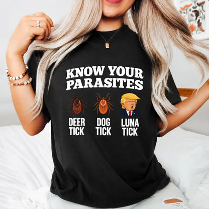 Know Your Parasites Deer Tick And Dog Tick Funny Graphic Tee