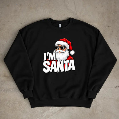 Im Santa Face Holiday Christmas Crewneck Sweatshirt