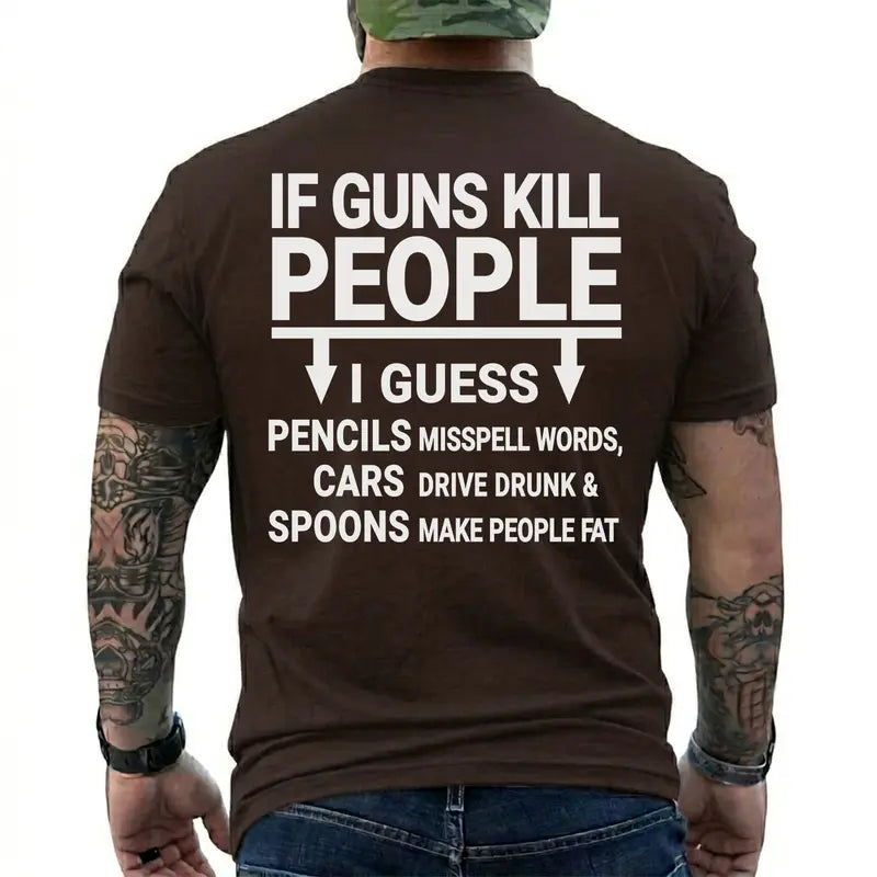 Pro Gun Rights Funny Patriotic Graphic T Shirt