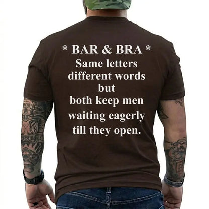 Bar And Bra Same Letters Funny Mens Graphic T Shirt