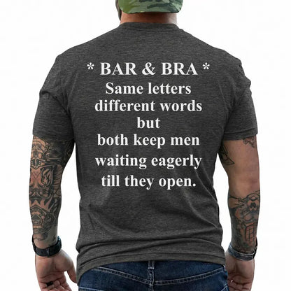 Bar And Bra Same Letters Funny Mens Graphic T Shirt
