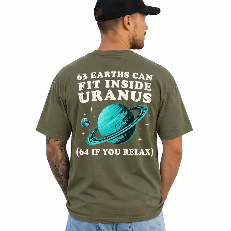 Funny Space Uranus Pun Science Humor Graphic T Shirt For Him