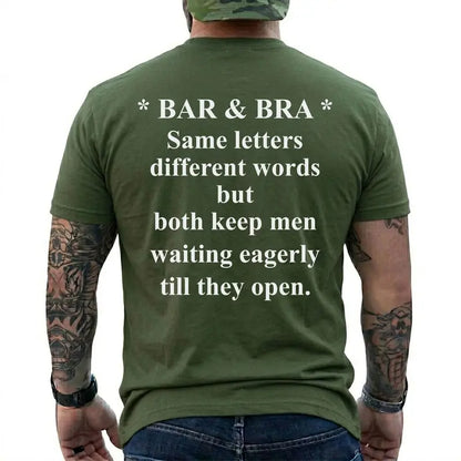 Bar And Bra Same Letters Funny Mens Graphic T Shirt