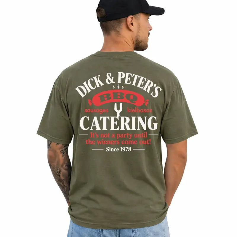 Funny Bbq Catering Graphic T Shirt Grill Master Gift For Him