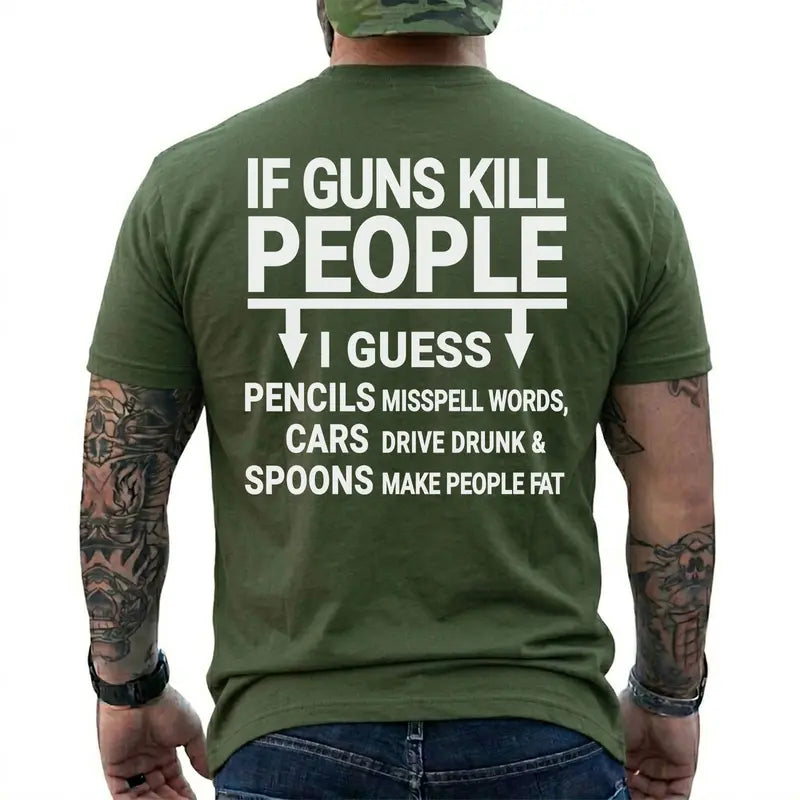 Pro Gun Rights Funny Patriotic Graphic T Shirt