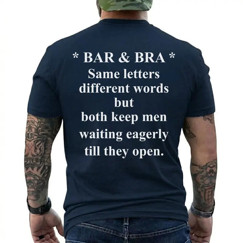 Bar And Bra Same Letters Funny Mens Graphic T Shirt