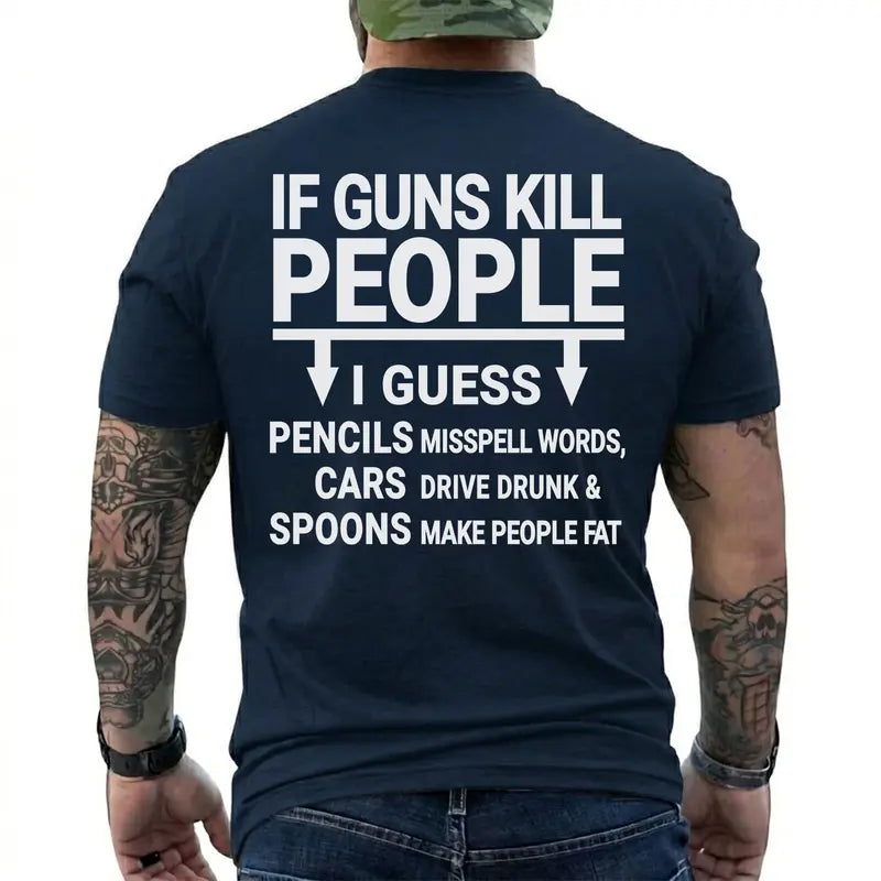 Pro Gun Rights Funny Patriotic Graphic T Shirt