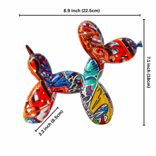 Alternative view of Graffiti Painted Balloon Dog Sculpture