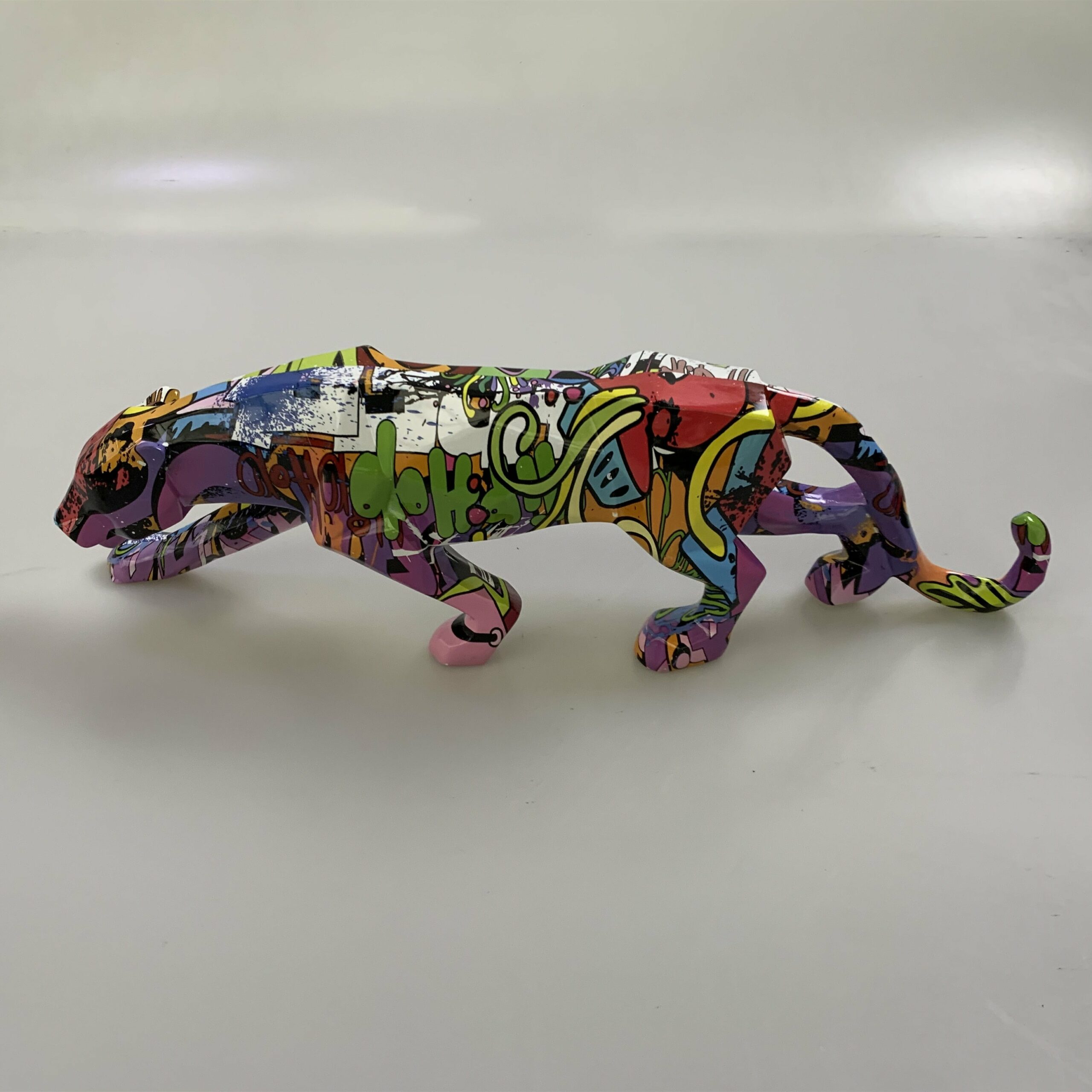 Graffiti Painted Panther Sculpture - Image 5
