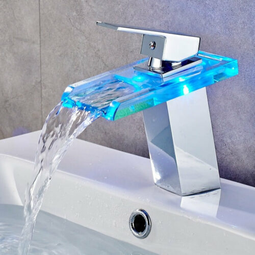 LED Waterfall Bathroom Faucet