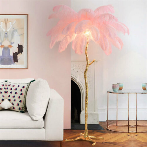 Alternative view of Ostrich Feather Lamp