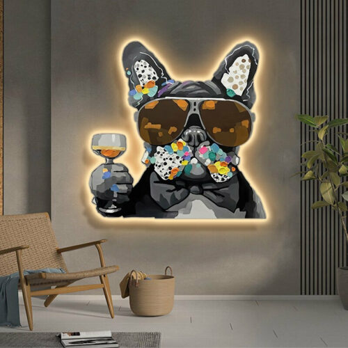 Alternative view of Funky Dog Painting Light