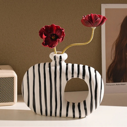 Alternative view of Stripes & Stems Vase