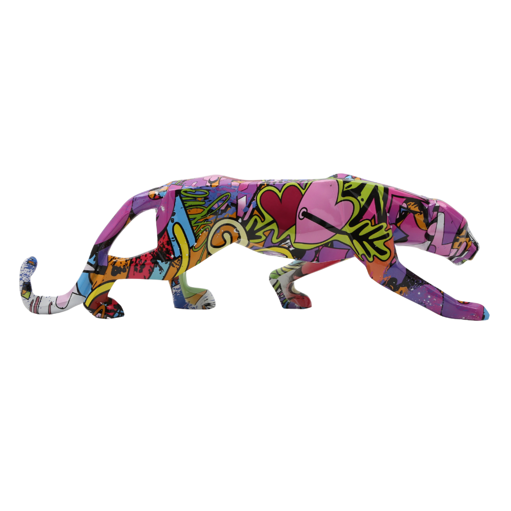 Graffiti Painted Panther Sculpture - Image 3