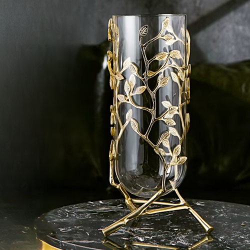 Golden Leaf Vase