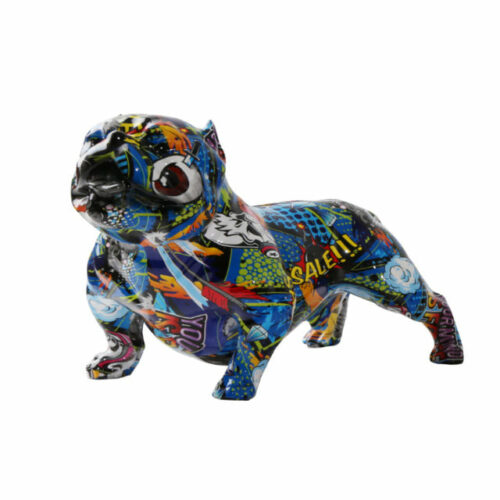 Alternative view of American Bully Graffiti Painted Statue