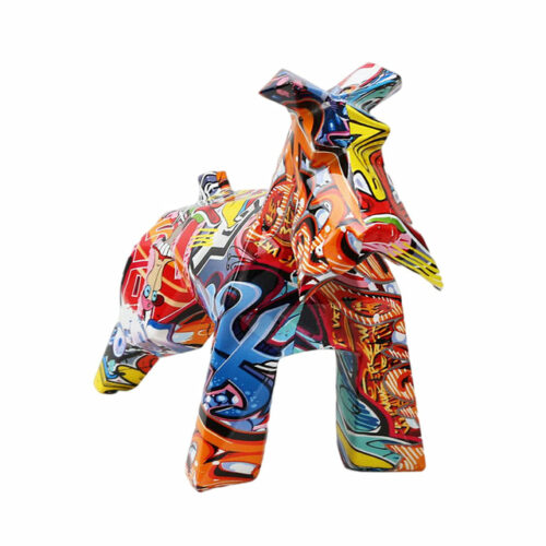 Alternative view of Schnauzer Graffiti Painted Statue